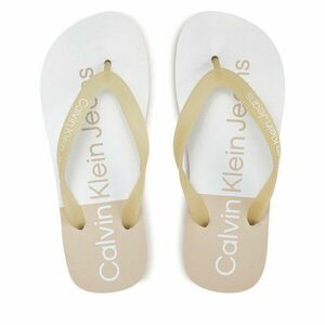 Flip-flops Calvin Klein Jeans Beach Sandal Flatform Monologo YW0YW01617 Ekru kép