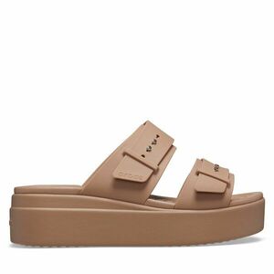 Papucs Crocs Brooklyn Low Wedge Sandal W 207431 Bézs kép