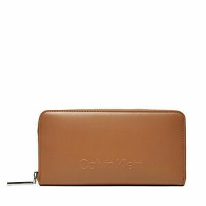 Nagy női pénztárca Calvin Klein Embossed Logo Zip Lg Wallet K60K612439 Barna kép