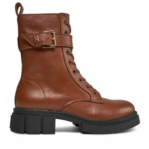 Bakancs Tommy Hilfiger Cool Feminine Bikerboot FW0FW07322 Barna kép