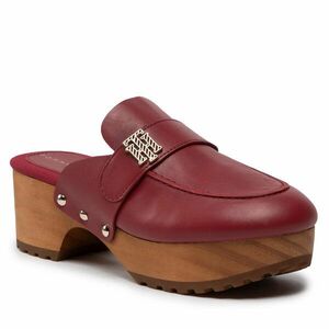 Papucs Tommy Hilfiger Th Hardware Mid Hell Clog FW0FW06602 Bordó kép