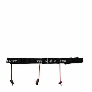 Futóöv Compressport Race Number Belt CU00013B Fekete kép