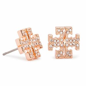 Fülbevaló Tory Burch Crystal Logo Stud Earring 53423 Rózsaszín kép