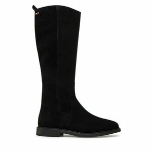 Csizma Tommy Hilfiger Flag Suede Long Boot Zip FW0FW08178 Fekete kép