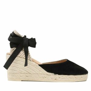 Espadrilles Manebi Soft Suede Low Wedge Espadrilles K 1.0 WL Fekete kép