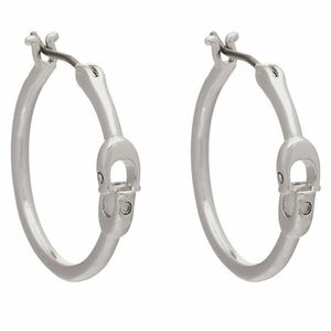 Fülbevaló Coach Signature Hoop Earrings 37408160RHO030 Ezüst kép