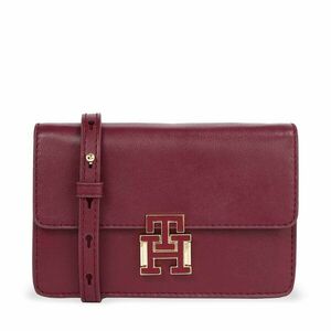 Táska Tommy Hilfiger Pushlock Leather Small Crossover AW0AW15227 Bordó kép