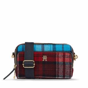 Táska Tommy Hilfiger Iconic Tommy Camera Bag Check C AW0AW15206 Bordó kép