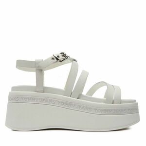 Szandál Tommy Jeans Tjw Strappy Wedge Sandal EN0EN02516 Ekru kép