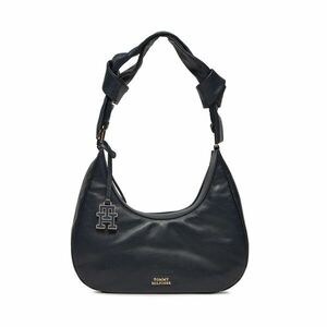 Táska Tommy Hilfiger Pushlock Leather Hobo AW0AW16073 Sötétkék kép