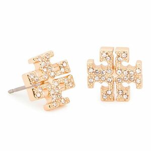 Fülbevaló Tory Burch Crystal Logo Stud Earring 53423 Arany kép