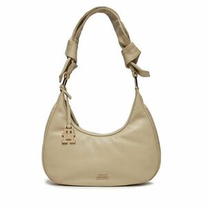 Táska Tommy Hilfiger Pushlock Leather Hobo AW0AW16073 Bézs kép