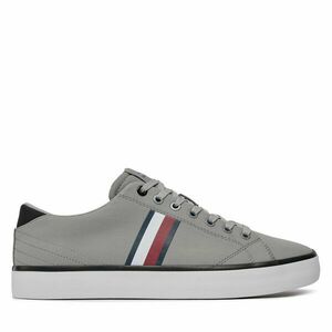 Sportcipők Tommy Hilfiger Th Hi Vulc Low Stripes Mesh FM0FM04946 Szürke kép