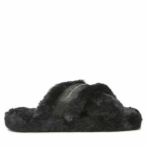 Papucs Tommy Hilfiger Fur Home Slippers Wiht Straps FW0FW06889 Fekete kép