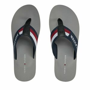 Flip-flops Tommy Hilfiger Corporate Monotype Beach Sandal FM0FM04913 Ezüst kép