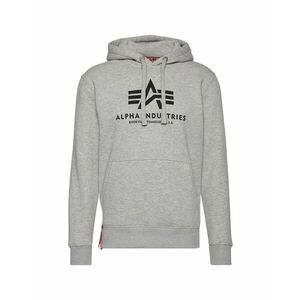 ALPHA INDUSTRIES Tréning póló szürke melír / vérvörös / fekete kép