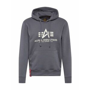 ALPHA INDUSTRIES Tréning póló sötétszürke / fehér kép