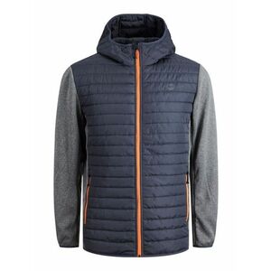 JACK & JONES Átmeneti dzseki 'JJEMulti' sötétkék / szürke melír / narancs / fehér kép