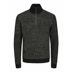 JACK & JONES Pulóver 'JCOSpace' fekete / fekete melír kép