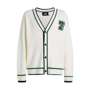 Karl Lagerfeld Kardigán ' Varsity ' kék / zöld / fehér kép