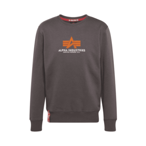 ALPHA INDUSTRIES Tréning póló sötétszürke / narancs / fehér kép