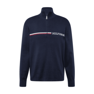 TOMMY HILFIGER Pulóver éjkék / piros / fehér kép