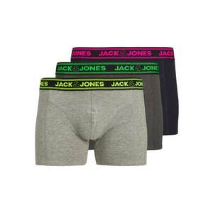 JACK & JONES Boxeralsók 'JACEthan' tengerészkék / sötétszürke / szürke melír / fukszia kép