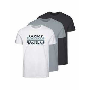 JACK & JONES Póló 'RAY' szürke / olíva / fekete / fehér kép