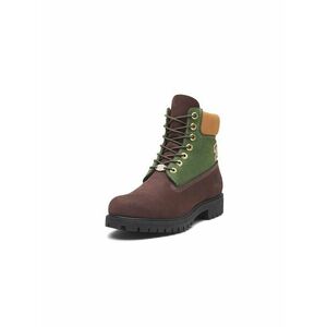 TIMBERLAND Fűzős csizma barna / zöld / narancs kép