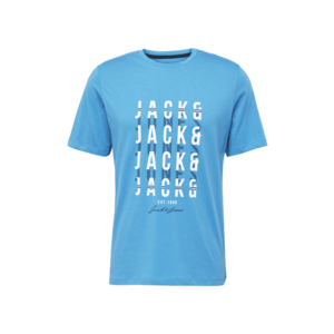 JACK & JONES Póló 'JJDELVIN' kék / tengerészkék / fehér kép