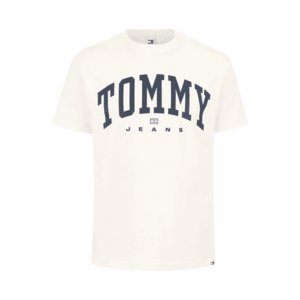 Tommy Jeans Póló világos bézs / tengerészkék / piros / fehér kép