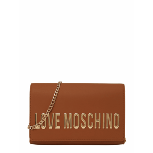 Love Moschino Válltáska 'Nero' konyak / arany kép