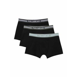 Pull&Bear Boxeralsók sötétszürke / jáde / fekete / fehér kép