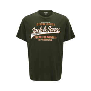 Jack & Jones Plus Póló olíva / mandarin / fehér kép