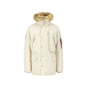 ALPHA INDUSTRIES Téli parka bézs / barna / piros kép