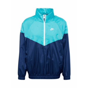 Nike Sportswear Átmeneti dzseki 'Windrunner' tengerészkék / türkiz / fehér kép