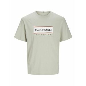 JACK & JONES Póló 'JORFrederiksberg' rozsdabarna / világosszürke / fekete / fehér kép