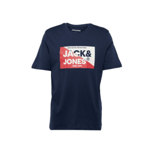 JACK & JONES Póló 'JJNolan' tengerészkék / piros / fehér kép