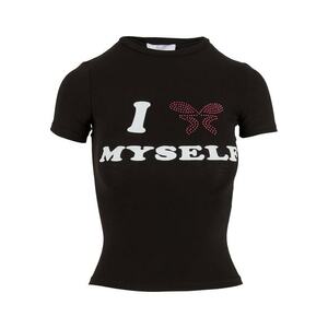 Felicious Póló 'Love Yourself' magenta / fekete / fehér kép