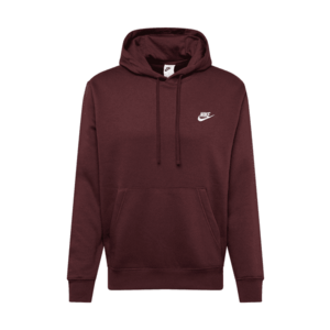 Nike Sportswear Tréning póló 'Club Fleece' burgundi vörös / fehér kép