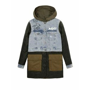 Desigual Átmeneti parka kék farmer / zöld / fekete / fehér kép