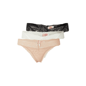 Hunkemöller String bugyik bézs / fekete / fehér kép