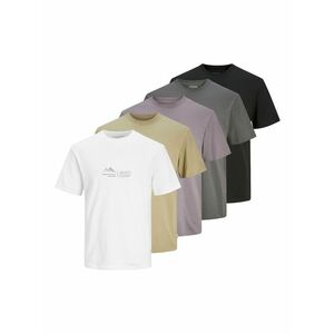 JACK & JONES Póló 'JCOLIMA' szürke / khaki / mályva / fekete / fehér kép