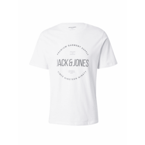 JACK & JONES Póló 'JPRBLAASTON' sötétszürke / fehér kép