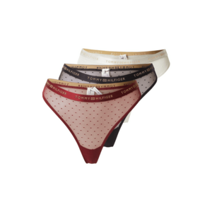 Tommy Hilfiger Underwear String bugyik bézs / rubinvörös / fekete / fehér kép