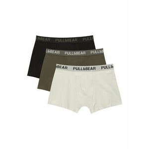 Pull&Bear Boxeralsók khaki / fekete / fehér kép