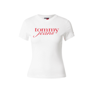 Tommy Jeans Póló 'ESSENTIAL' piros / fehér kép