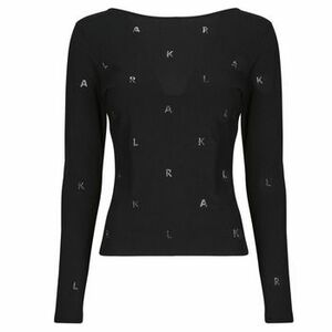 Hosszú ujjú pólók Karl Lagerfeld RHINESTONE KARL OPEN BACK LSLV kép