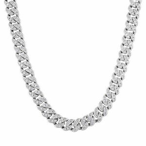 Lánc ICED STUFF Diamond Cuban Link Fehérarany kép