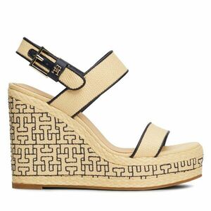 Szandál Tommy Hilfiger Platform Th Mono Rafia Wedge FW0FW08052 Bézs kép